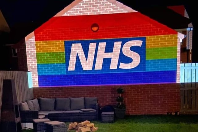 A tribute in lights to the NHS.