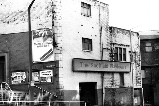 Sheffield Playhouse theatre on Townhead Street in Sheffield city centre pictured in 1978