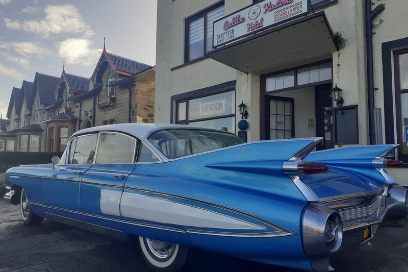 The quirky Cadillac Kustomz Hotel is situated right on the beachfront in Rothesay, on the beautiful Isle of Bute. The decor is dedicated to everything stateside, including an authentic American diner.