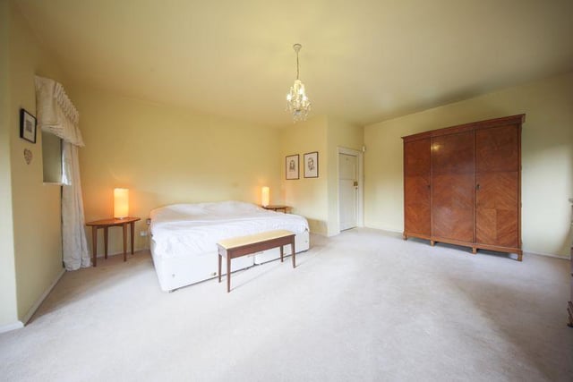 The master bedroom has access to a sheltered terrace.