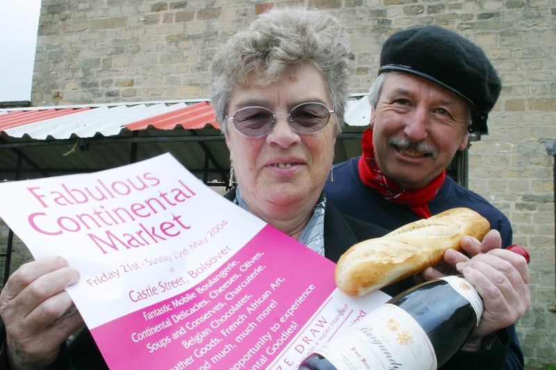 Residents got a taste of foreign foods - including wine and French bread - at the continental market in Bolsover