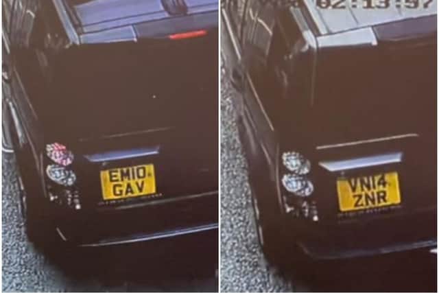 One of them, registration plate EM10GAV, had its window smashed while the other, registration number VN14ZNR, was unlocked.