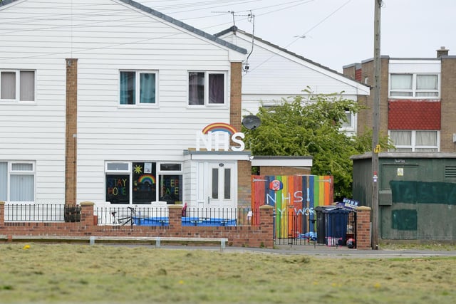 South Tyneside residents have showed a huge amount of support for NHS staff and frontline workers during the pandemic, with many homes such as this one in Harton Moor, South Shields, bearing the rainbow colours in a show of thanks.