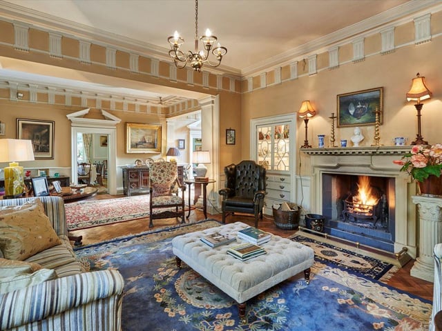 Knight Frank says many of Aislaby Hall's finest internal architectural features have been retained.