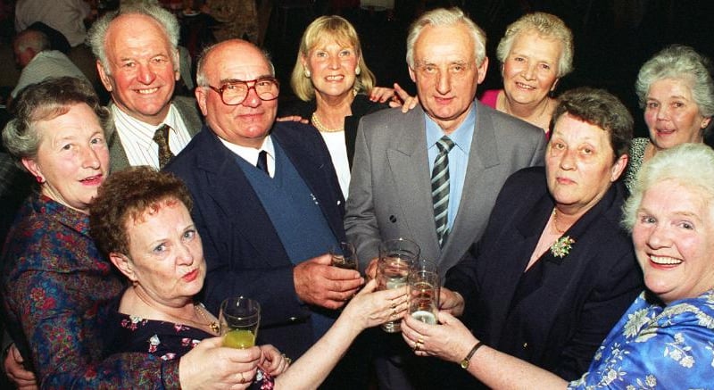 Ex pupils of Rossington Secondary Modern from 1945 to 1948. The reunion at Rossington Hall took place in 1997.
Ruby Quirk, Terry Wilde, Jo Godber, Ivy Gascoine, Wyn Rylance, Rita Spenser, Jack Silverson, Pat Rodgers, Shirley Dyson, Marion Dobson.
