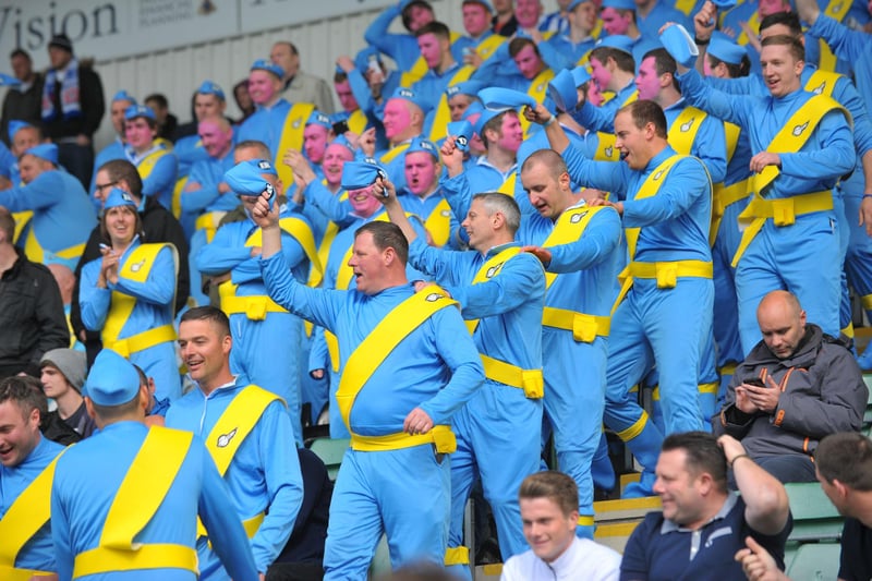 Back in 2014, during another trip to Plymouth Argyle, Pools turned to the famous children's TV show for their inspiration.
