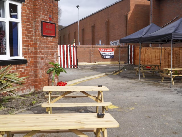 The outdoor seating area. Picture Scott Merrylees