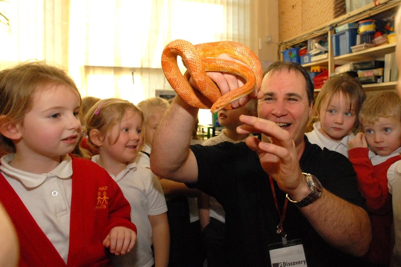The Discovery Zoo spent a day at Harton Infants School in 2010. Is there someone you know in the photo?