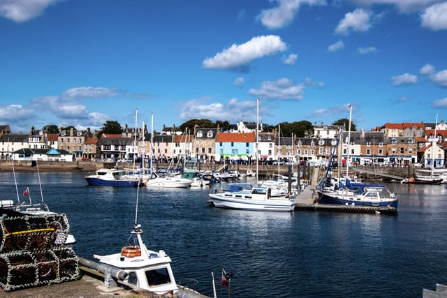 This idyllic fishing village in the East Neuk of Fife is one of the best known in Scotland thanks to its award-winning chippy. The town's architecture was said to be influenced by its trade with the Low Countries.