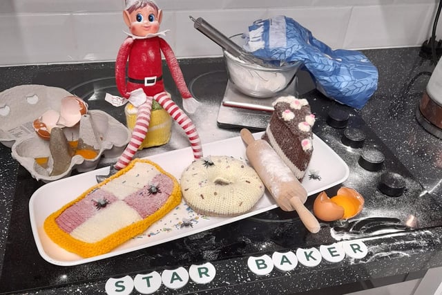 Michelle Frost said: "This is our elf who is a self proclaimed star baker."