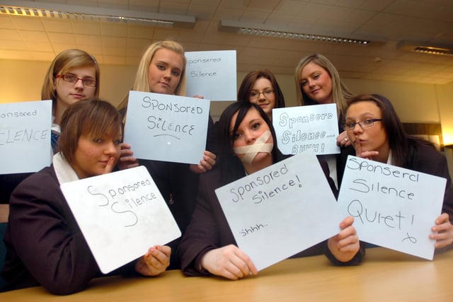 A sponsored silence at Wellfield Community School in 2008. Are you pictured?