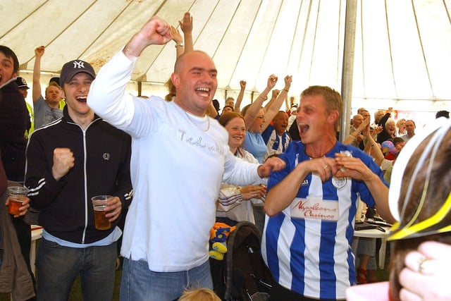 Sheffield Wednesday fans celebrate their play-off glory while at Mayfest