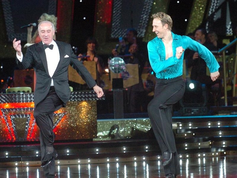 Strictly Come Dancing at Sheffield Arena Saturday 9 February 2008. Len Goodman takes the place of an ill Zoe Ball at the final dance.