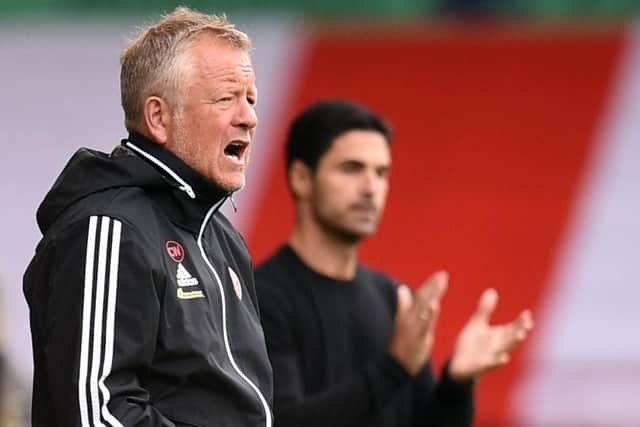 MODERN RIVALS: Sheffield United's English manager Chris Wilder (left) and Arsenal's Spanish head coach Mikel Arteta