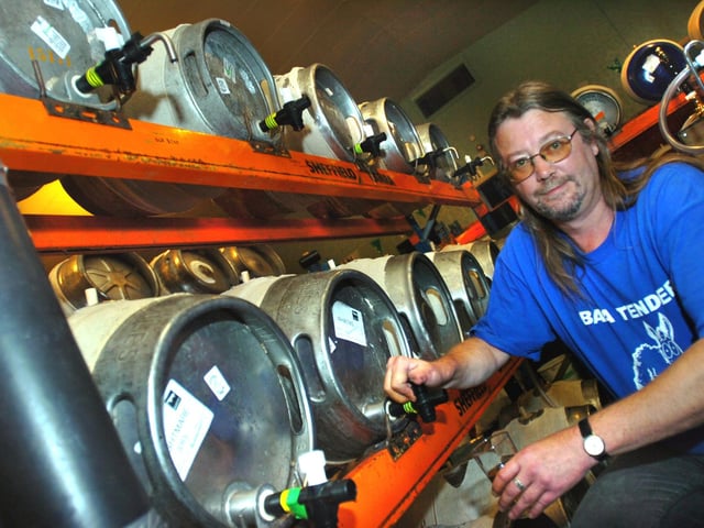 Sheffield Steel City Beer Festival at the St Philips Social Club. Myk Eccles, Chairman of the Festival pictured in 2005