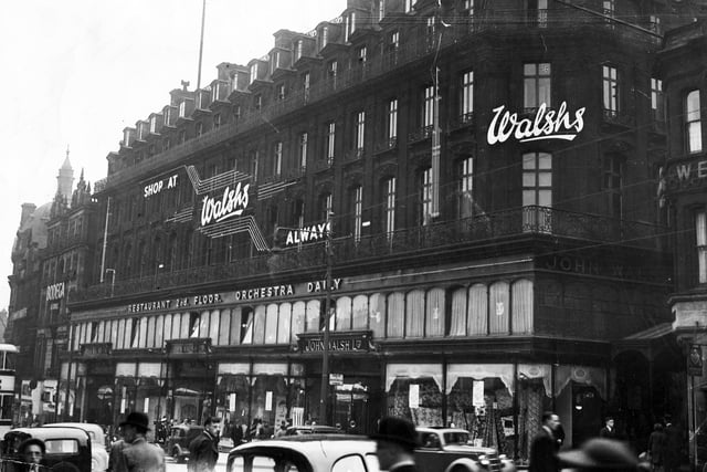 Walsh's Department Store, High Street, Sheffield, pictured here in 1950