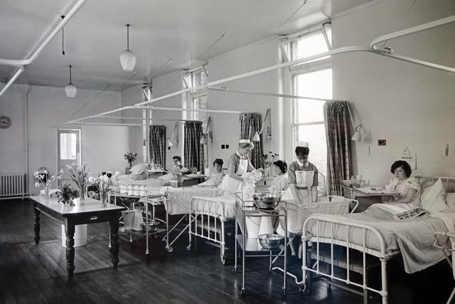 New arrivals at hospital maternity ward in 1965.