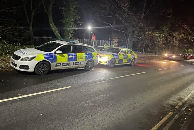 A heavy police presence was spotted at Norfolk Park Road over reports of a 'suspicious package' at the student halls.