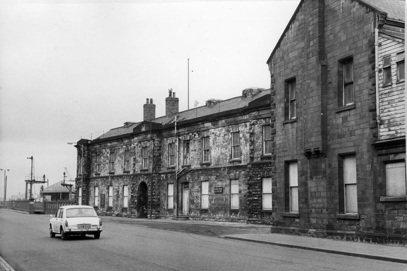 Mainsforth Terrace goods depot pictured in 1973.
