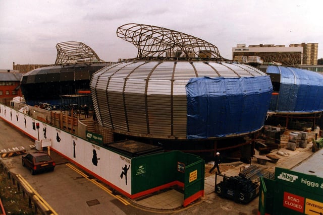 National Centre for Popular Music, Paternoster Row during construction, March 1998