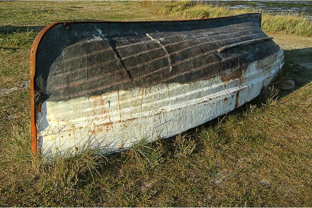An upturned boat on Holy Island, spotted by Karen Broom.