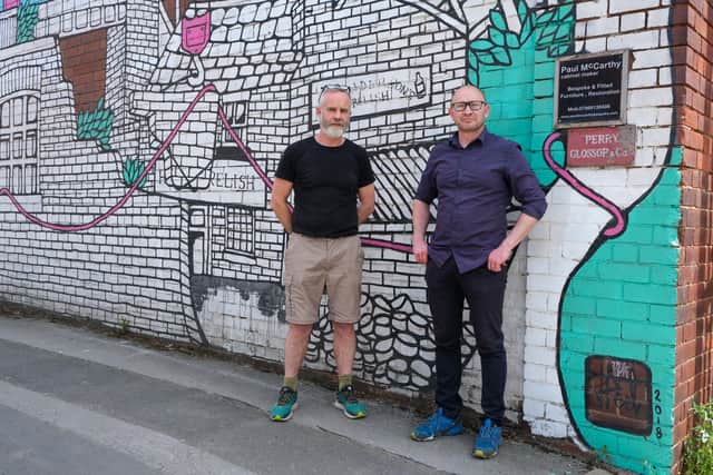 Cabinet maker Paul McCarthy, left, and silversmith Chris Perry may have to leave their respective workshops at Kelham Island to make way for a housing development.