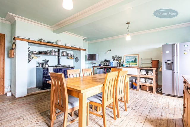 The superb kitchen/breakfast room has a double sized butler sink and a four oven AGA which is oil fired.
