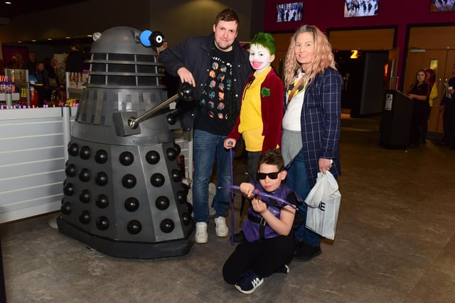 Michael Bird and son Jack (11) and Lisa Johnson with nephew Mylon Smith (9), from Sunderland, at the annual superhero minicon. Remember this at the Empire in 2019?