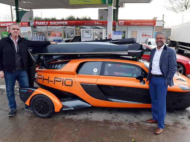 in December, Mansfield's Clipstone Road service station welcomed Europe's first flying car.