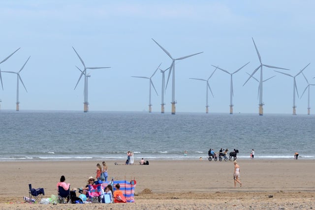 People headed to Seaton Carew to spend some time on the beach as Hartlepool gets a mini-heatwave.