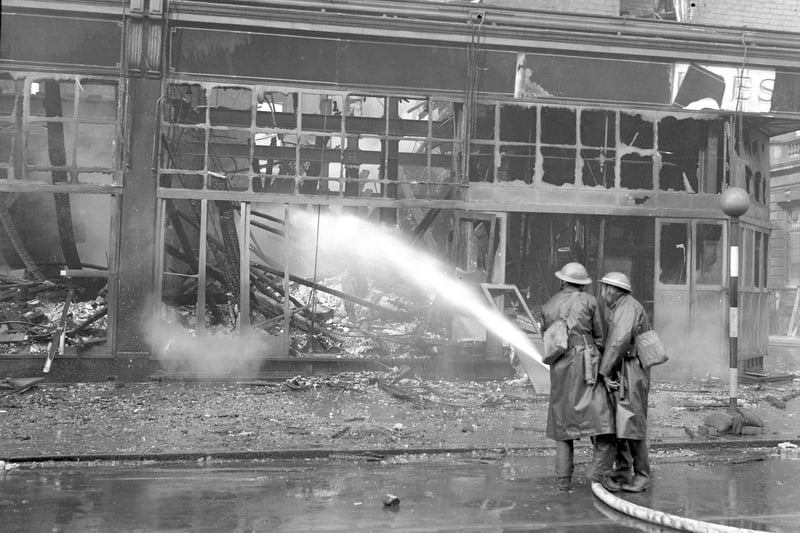 Binns in Fawcett Street was damaged in April 1941.