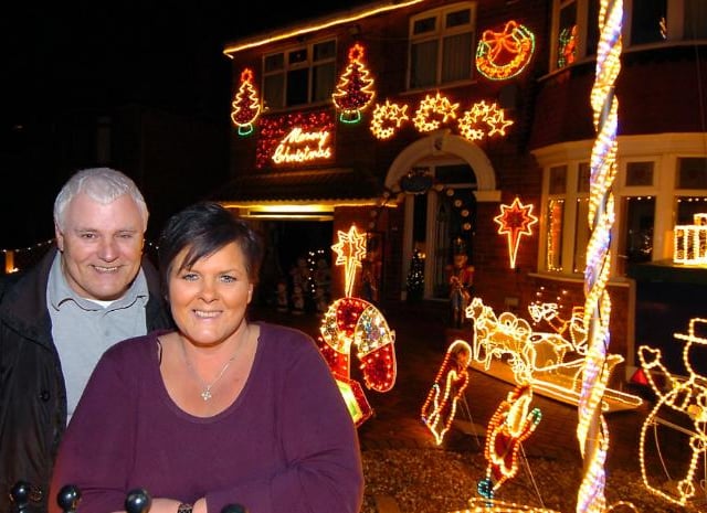 Brian and Kay miller in front of their home in Adwick, 2008.