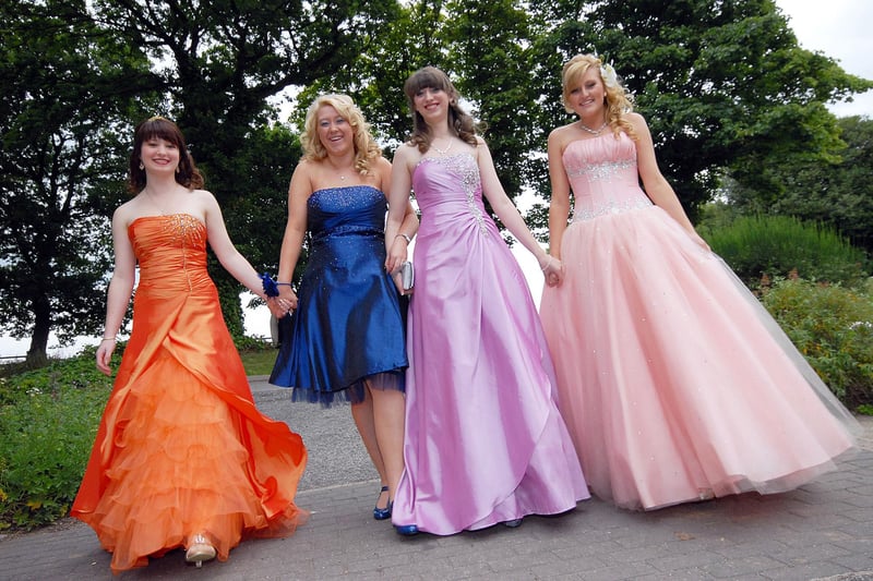 Samworth Church Academy leavers' prom at Rufford Park Golf Club in 2011. Pictured are Rebecca Price, Hayley Freeman, Dawn Meade and Kelly Ratcliffe.