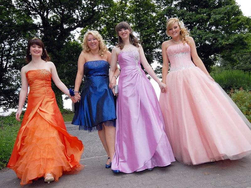 Samworth Church Academy leavers' prom at Rufford Park Golf Club in 2011. Pictured are Rebecca Price, Hayley Freeman, Dawn Meade and Kelly Ratcliffe.