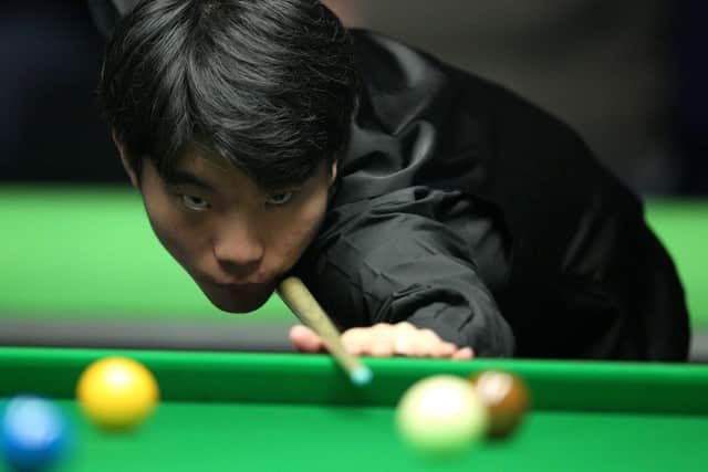 Fan Zhengyi in action at the Betway UK Championship at The York Barbican in 2018. Photo: Tim Goode/PA Wire