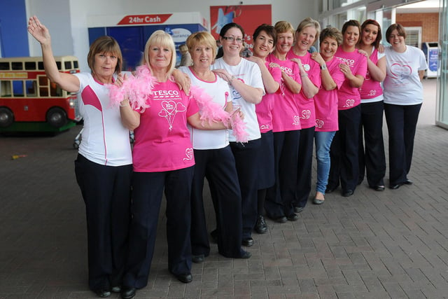 Some of the Belle Vue Way Tesco store staff who were taking part in the Race for Life run in 2011. Were you among them?