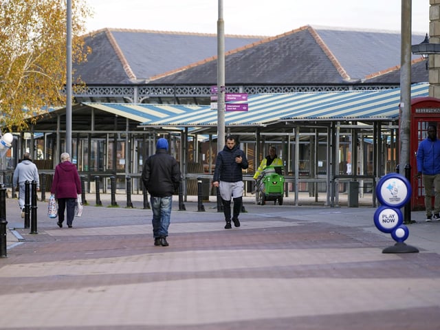 A quiet scene in the Market Place. Picture Scott Merrylees