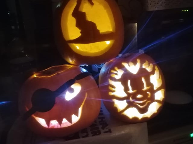 Spooky carvings from Laura Fellowes.