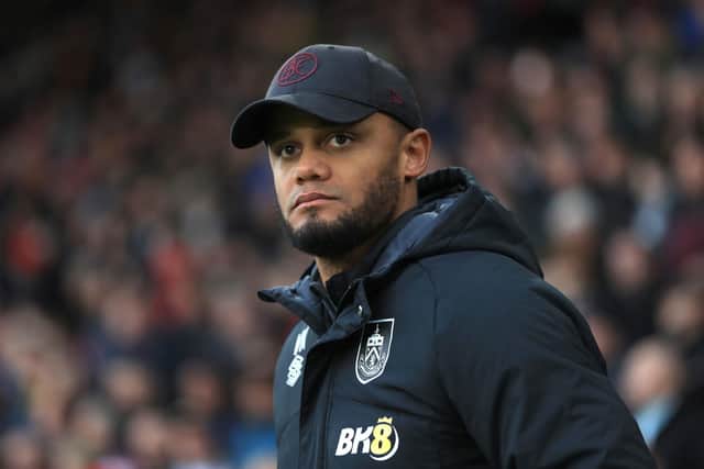 Burnley manager Vincent Kompany on the touchline before his side's defeat to Sheffield United: Bradley Collyer/PA Wire.