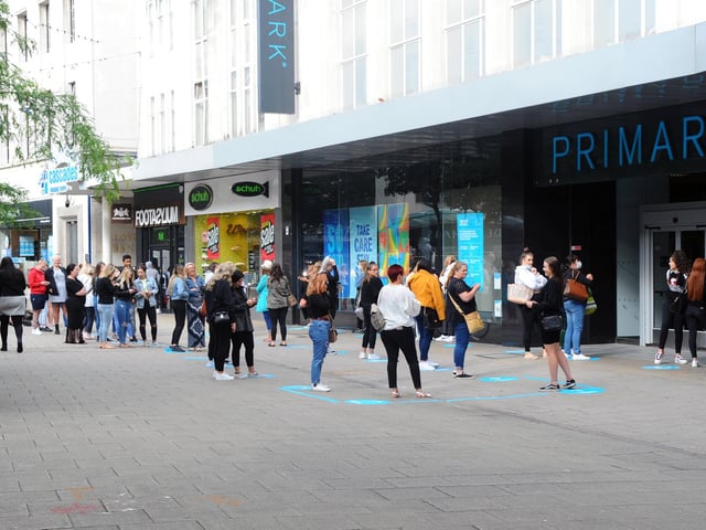 There were huge queues as Primark in Commercial Road, Portsmouth, reopened on Monday, June 15.