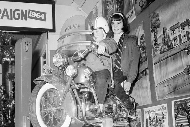 Youngsters at a road safety display in Patrick Thomson's Department Store in North Bridge in October 1964.