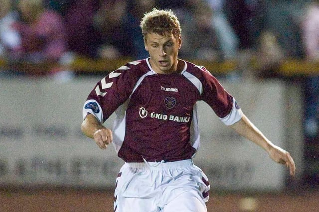The Lithuanian made his debut in the clash with the Wasps. He would go on to score against both Celtic and Rangers during his Hearts career before returning to FBK Kaunas.