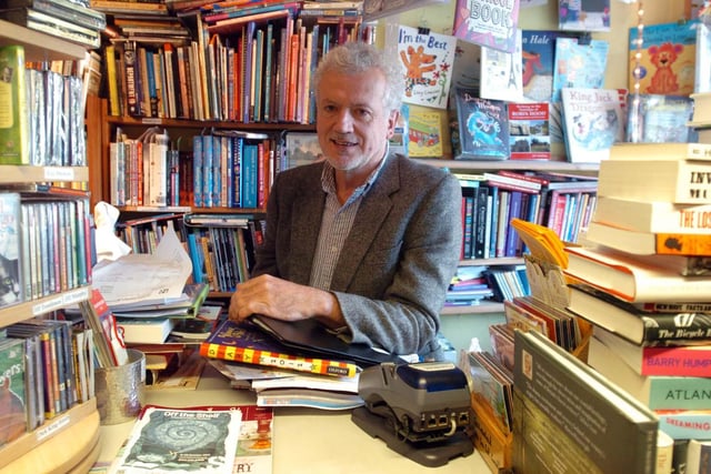 Richard Welsh, of Rhyme and Reason at Hunters Bar, is pictured - his shop specialises in books for children and has reopened with service from the door initially, so customers can collect books ordered themselves as an alternative to home delivery.