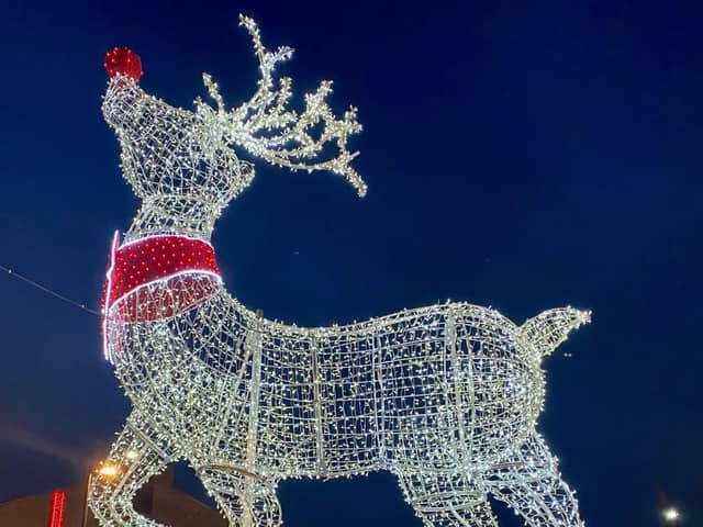 Christmas celebrations at Fox Valley shopping centre, Sheffield