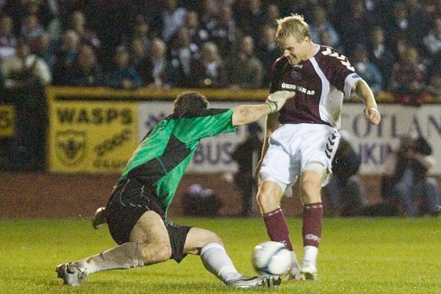 The Finn's finest moment in a Hearts strip after a big-money move from HJK Helsinki, netting a hat-trick. It didn't work out for the striker at Tynecastle and would go on ot have spells in Switzerland, Germany and Australia.
