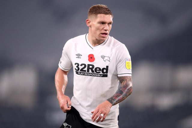 Martyn Waghorn took a knock to his back during Derby County's 3-0 defeat by Middlesbrough and was replaced at half-time. (Various)