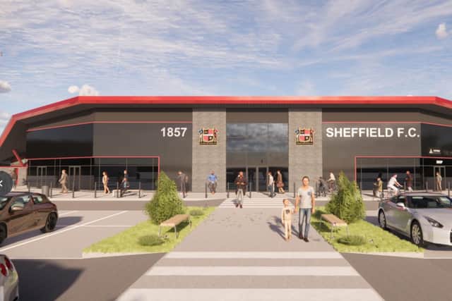 How Sheffield FC's new stadium in Meadowhead could look (pic: Sheffield FC/WMA Architects)