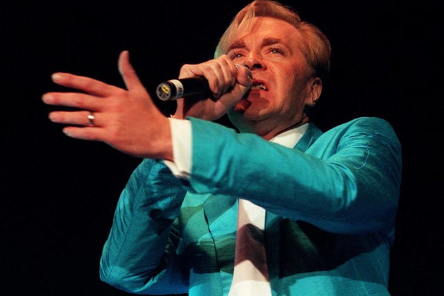 ABC playing at Sheffield Arena on December 12, 1998 with lead singer Martin Fry in action