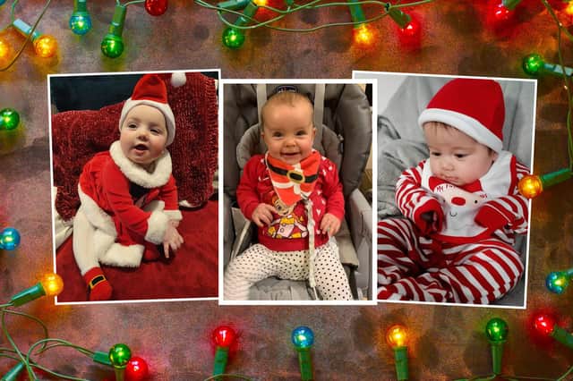 Some of the Northumberland tots enjoying their first festive season.