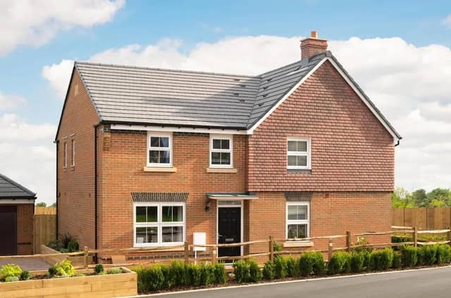 This three bedroom semi-detached house in Havant Road, Havant, has gone on sale for £379,000. It is listed by David Wilson Homes - Harbour Place.